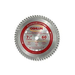 7-1/4 x 5/8 x 60T Aluminum Non-Ferrous Carbide Tipped Circular Saw Blade