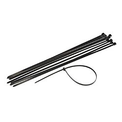 Cable Tie 11in Black Nylon  Standard 50lb Weather Resistant 100/Pack