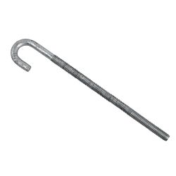 3/8-16 x 8 J-Bolt Galvanized with 3/4" Inside Diameter &  6-1/2" Thread