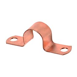 1/2 Pipe Strap 2 Hole Copper Epoxy 100/Box