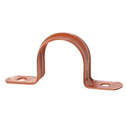 3/4 Pipe Strap 2-Hole Copper Epoxy 100/Box