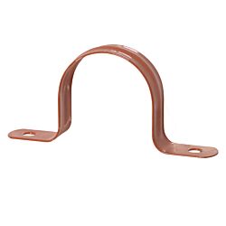 1-1/4 Pipe Strap 2 Hole Copper Epoxy