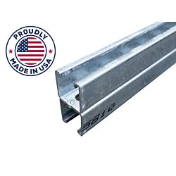 1-5/8 x 10ft Double Back (3-1/4 Overall) Strut Channel Pre-Galvanized 12ga Short Slot, Domestic - 25/Bundle