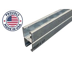 1-5/8 x 10ft Double Back (3-1/4 Overall) Strut Channel Hot Dip Galvanized 12ga Short Slot, Domestic - 25/Bundle