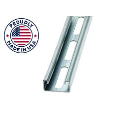 1-5/8 x 10ft Strut Channel Pre-Galvanized 12ga Long 3" Slot, Domestic - 50/Bundle