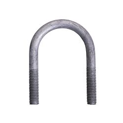 1/2-13 x 3-3/4 U-Bolt A307 Galvanized with 2-3/8 Between Legs & 1-1/2 Thread