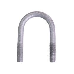 1/2-13 x 3-1/2 U-Bolt Low Carbon Galvanized with 2" Between the Legs and 2" Thread