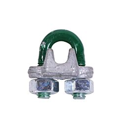 G-6240 7/16 Green Pin Drop Forged Wire Rope Clip Galvanized Used to be 6VB-CLGRP716