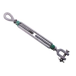 G-6315 3/8 x 6 Green Pin Eye & Jaw Turnbuckle Galvanized WLL .54T