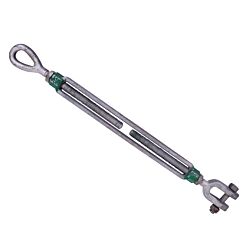 G-6315 5/8 x 12 Green Pin Eye & Jaw Turnbuckle Galvanized WLL 1.59T