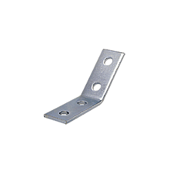 A-3194-6  45° Open Angle Bracket 4 Hole Electro-Galvanized