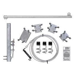 500ft Ladder Mount Safety Climb  System HDG with Galvanized Cable & 60" Top Bracket