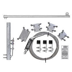 140ft Ladder Mount Safety Climb System HDG with Stainless Cable and 60" Top Bracket
