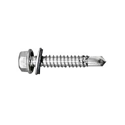 12-14 x 2 Hex Washer Head Self Drilling Screw #3 Pt Galvanized with Neo Bonded Washer 1500/Ctn