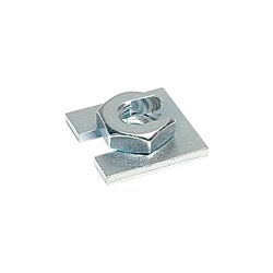 3/8-16 Slip-On Lock Nut with Square Washer Zinc